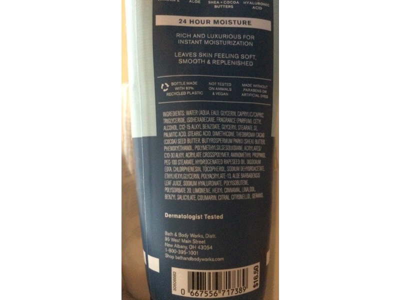 Bath & Body Works Body Cream, Mineral & Sea Salt, 8 oz/236 g