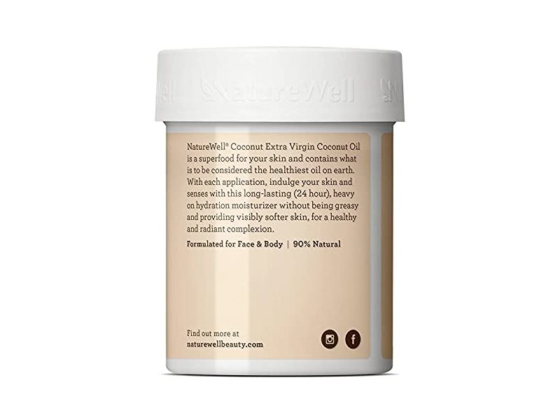 NatureWell Extra Virgin Coconut Oil Moisturizing Cream, 16 oz/454 g