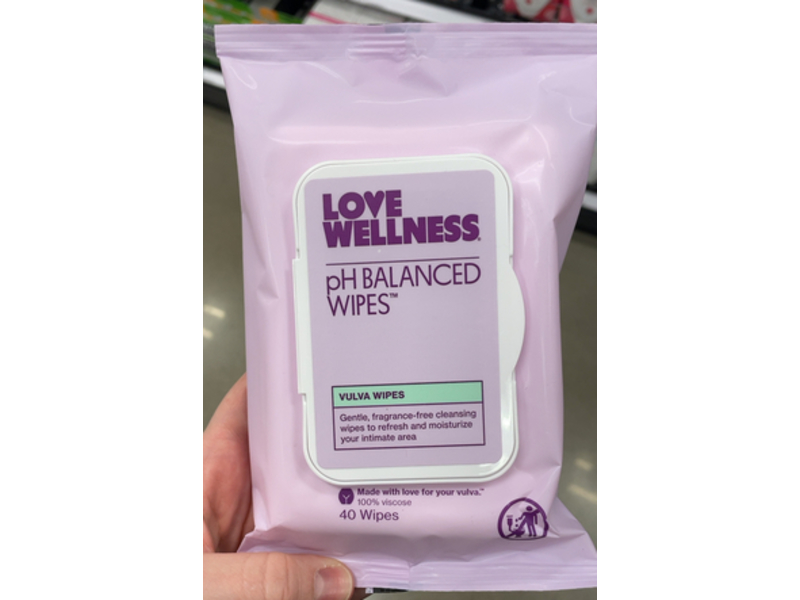 Love Wellness pH Balanced Vulva Wipes, 40 Count, Pack Of 2