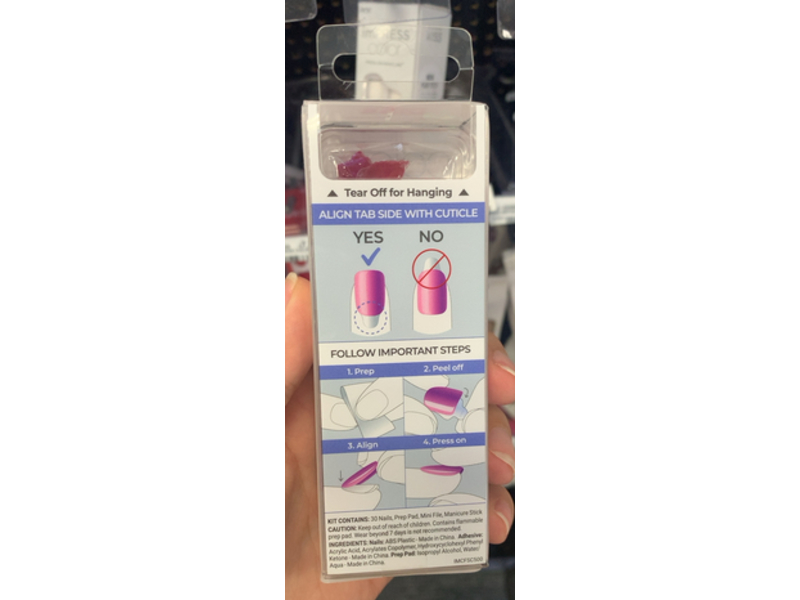 Color FX By Impress The No Glue Mani Kit, Levels, 30 Count