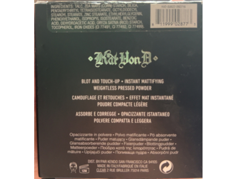 Kvd Beauty Lock-It Blotting Powder, Medium, 0.28 oz/8 g