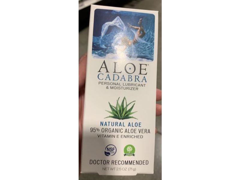 Aloe Cadabra Personal Lubricant & Moisturizer, Natural Aloe, 2.5 oz/71 g