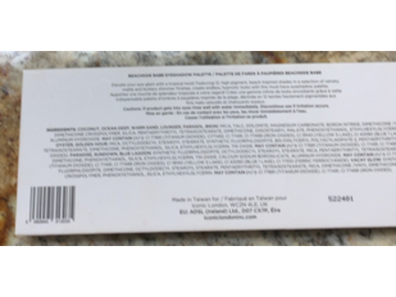 Iconic London Eyeshadow Palette, Beachside Babe, 0.27 oz/0.65 g