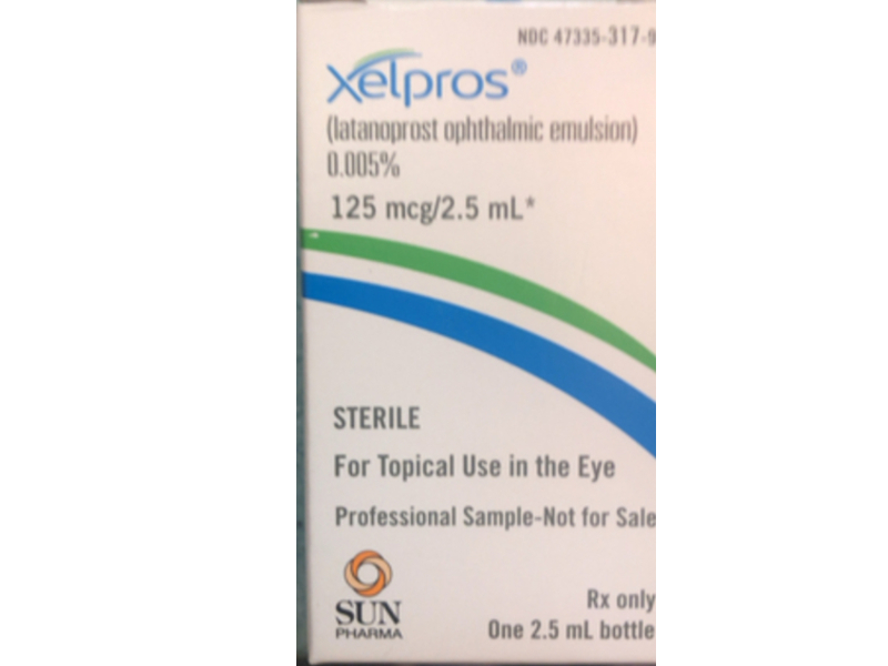 Xelpros (latanoprost) 0.05%, 125 Mcg/2.5 mL, Sun Pharmaceuticals (Rx)