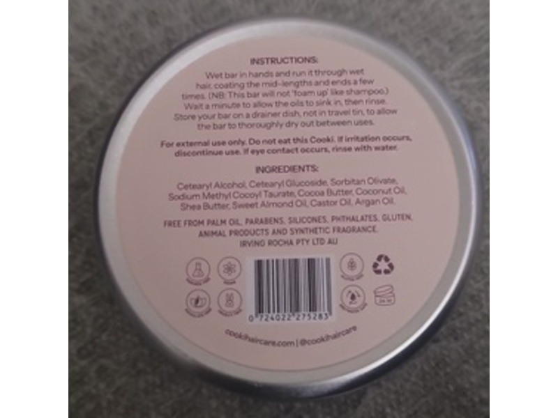 Cooki Conditioner Bar, Coconut, 75 g