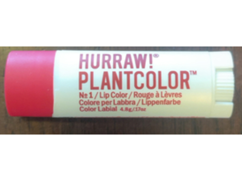Hurraw! Plant Color Lip Balm, No 1 Tea Rose, 0.17 oz/4.8 g
