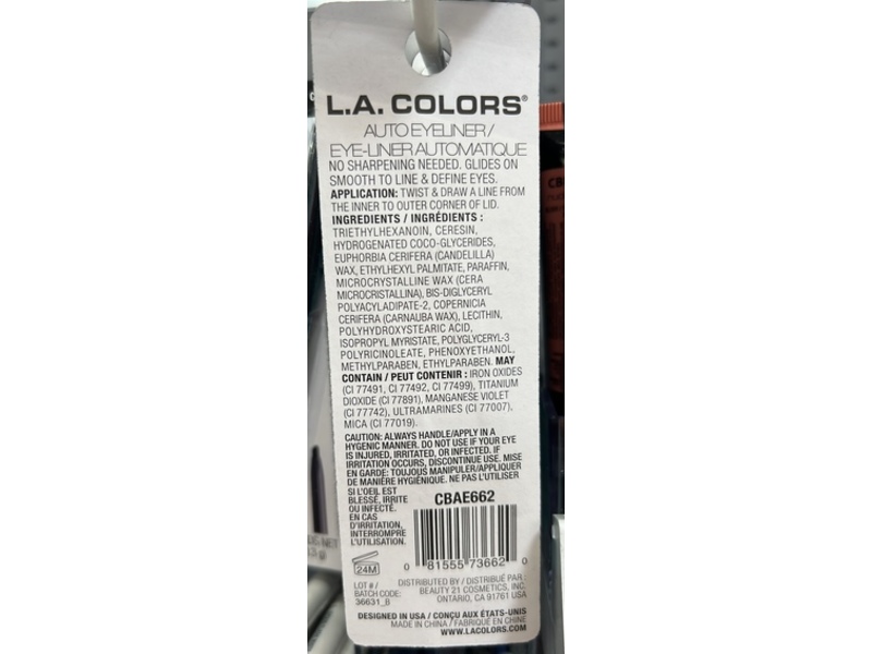 L.A. Colors Auto Eyeliner, Black/Brown, 0.01 oz/0.3 g