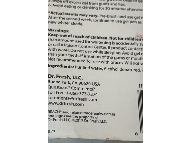 Reach Essentials Instant Teeth Whitening Pen, 0.07 oz/2 g, Pack Of 2