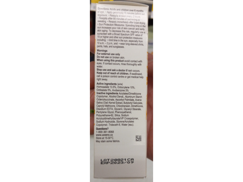 Aveeno Protect + Hydrate Face Moisturizing Sunscreen Lotion, SPF 50, 59 mL