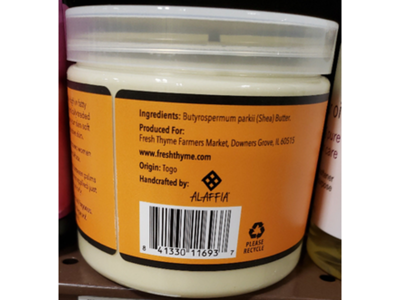 Fresh Thyme Shea Butter, Unscented, 16 fl oz/473 mL