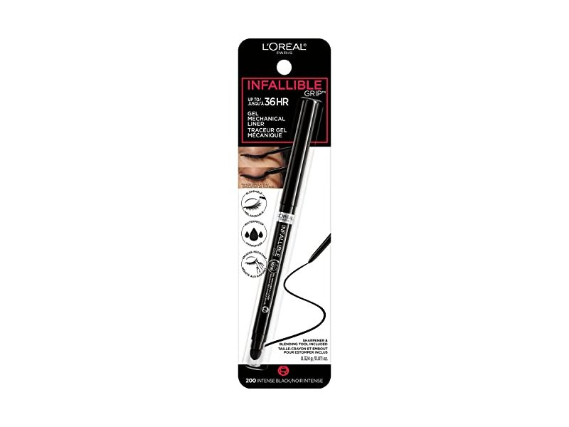 L'Oreal Paris Infallible Grip Mechanical Gel Eyeliner Pencil, Intense Black, 0.011 oz/0324 g