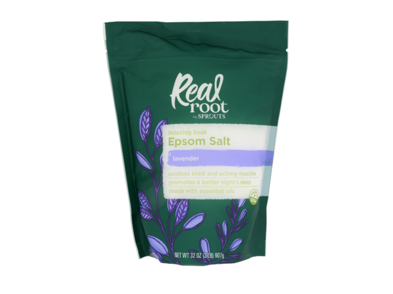 Real Root By Sprouts Relaxing Soak Epsom Salt, Lavender, 32 oz/907 g