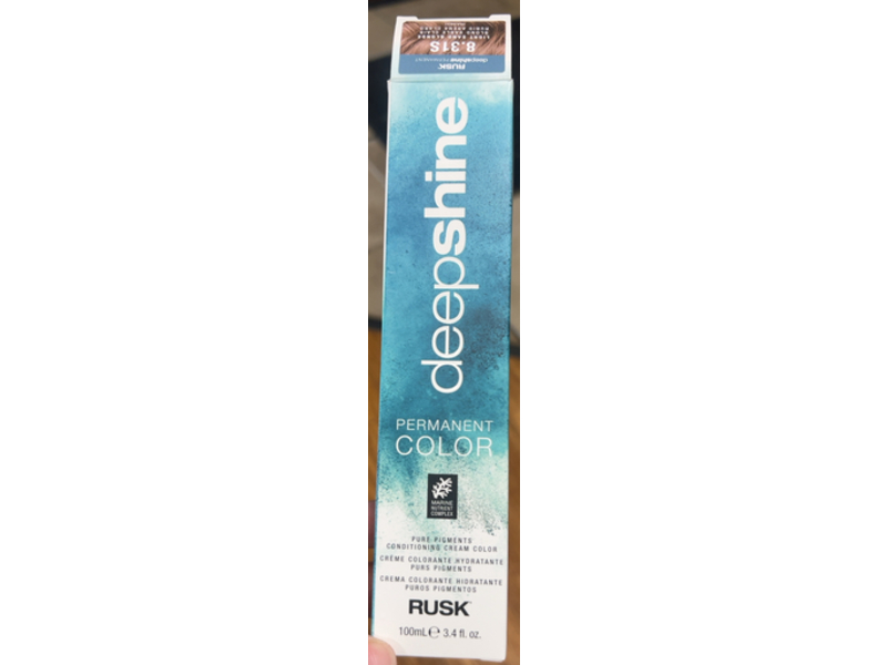 Rusk Deepshine Pure Pigments Conditioning Cream Color, 8.31S Light Sand Blonde, 3.4 fl oz/100 mL