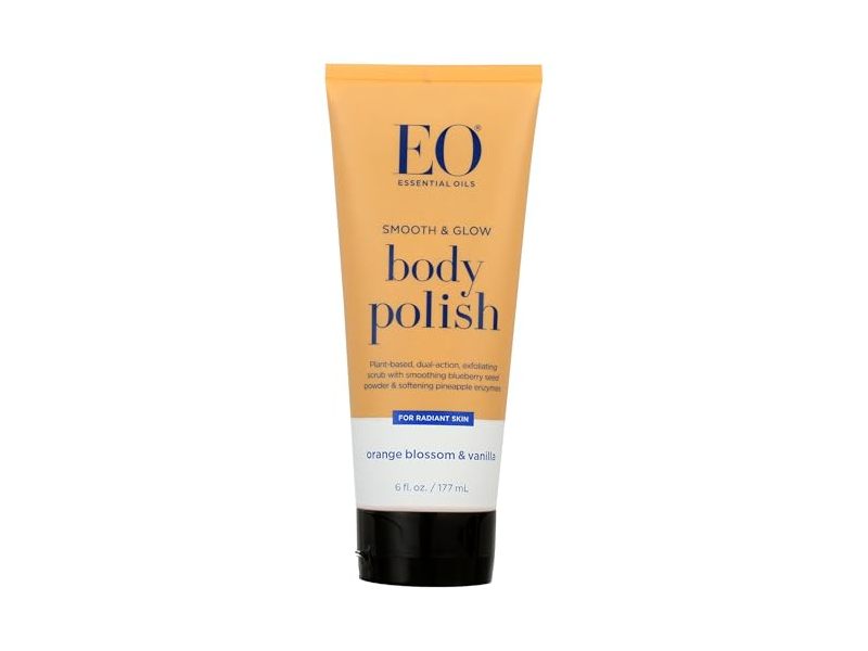 EO Essential Oils Smooth & Glow Body Polish, Orange Blossom & Vanilla, 6 fl oz/177 mL