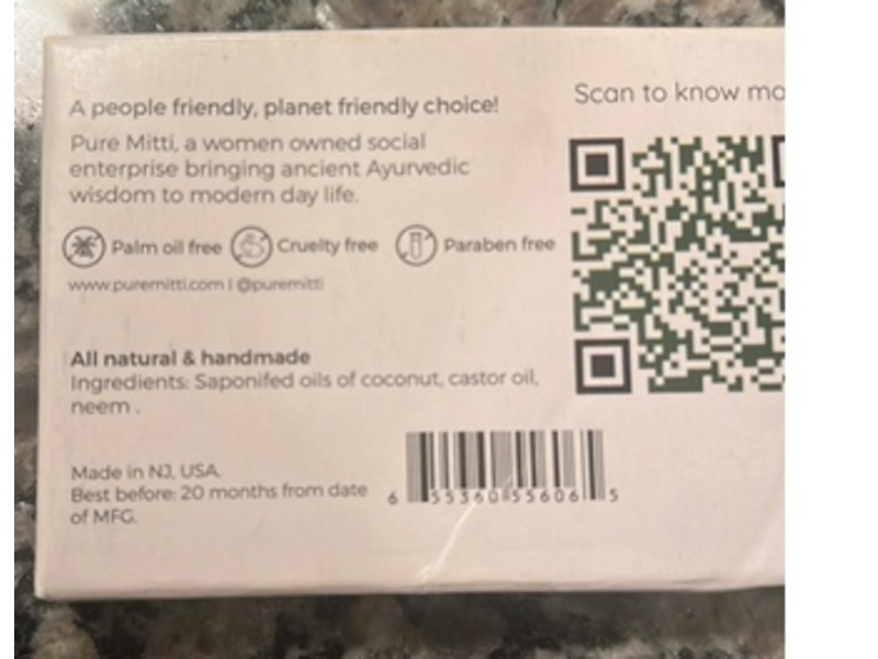 Pure Mitti Natural Hand & Body Soap, Neem, 1.2 oz