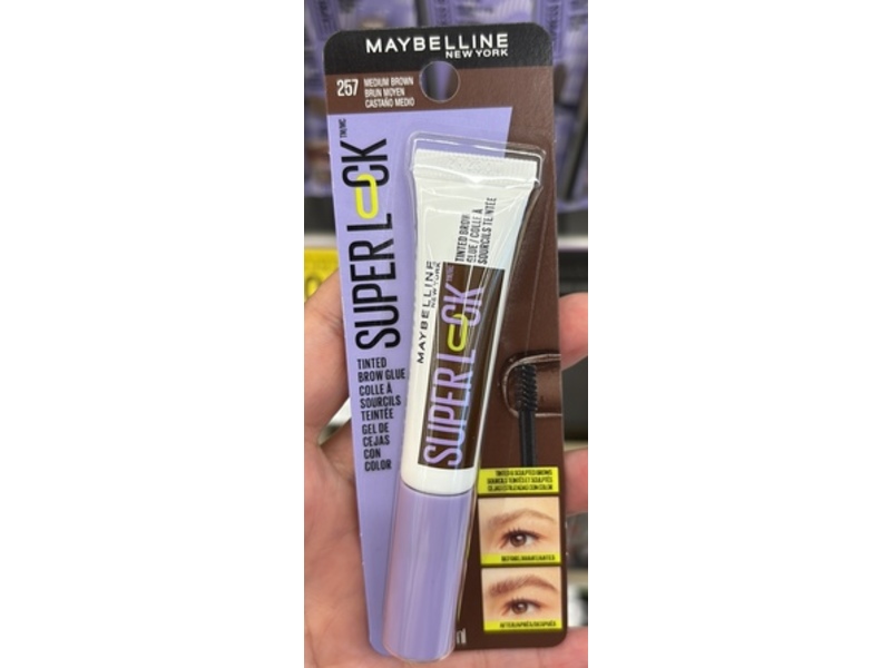 Maybelline New York Super Lock Brow Glue, Medium Brown, 0.23 fl oz/7 mL