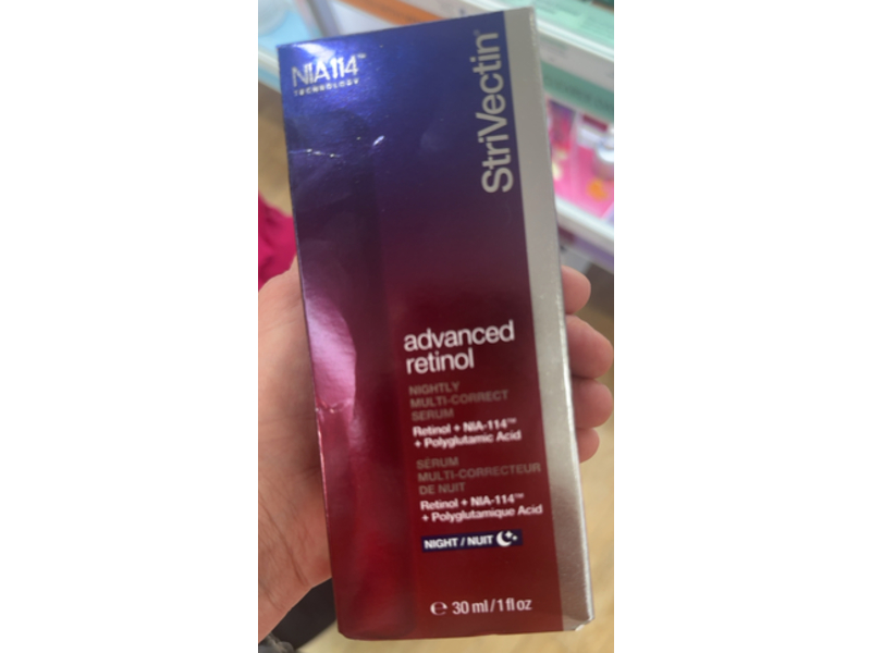 StriVectin Advanced Retinol Nightly Multi - Correct Serum, Retinol + NIA - 114 + Polyglutamic Acid, 1 fl oz/30 mL