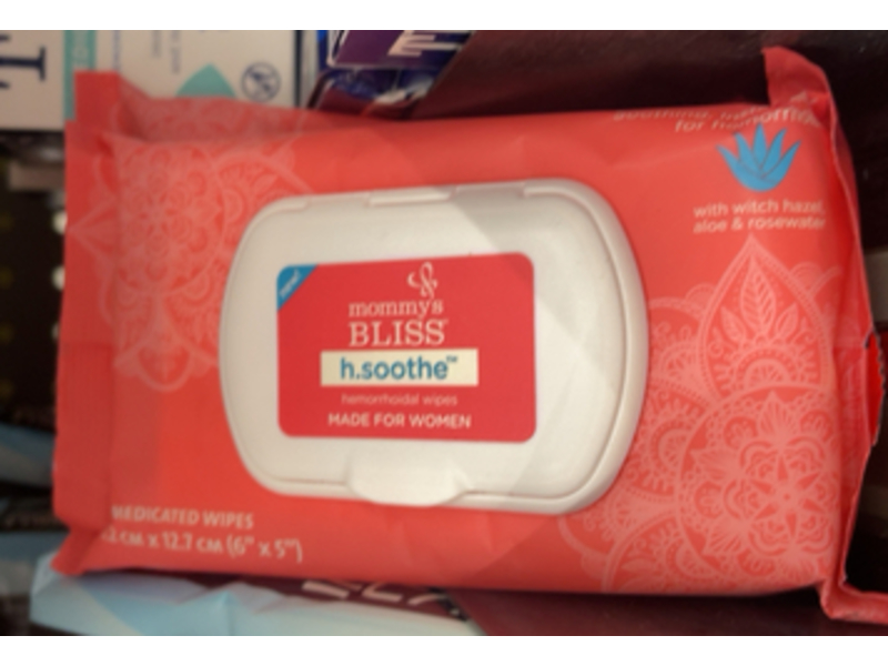 Mommy's Bliss Hemorrhoidal Wipes, H.Soothe, 50 Count