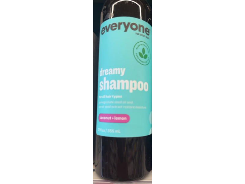 Everyone Hair Care Dreamy Shampoo, Coconut + Lemon, 12 fl oz/355 mL
