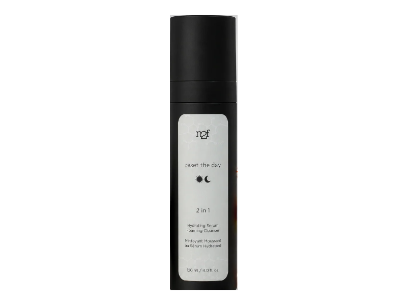 nine2five Reset The Day 2 in 1 Hydrating Serum Foaming Cleanser, 4.0 fl oz/120 mL