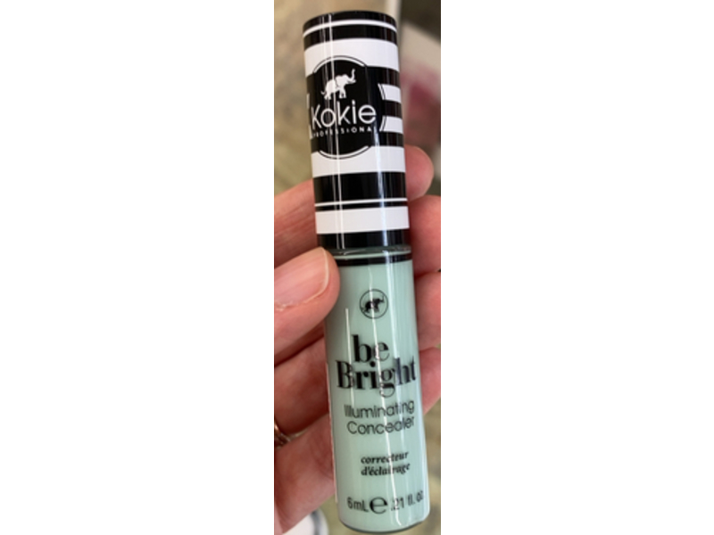 Kokie Professionals Be Bright Illuminating Concealer, Green, 0.21 fl oz/6 mL