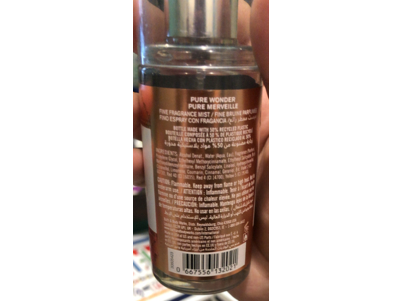 Bath & Body Works Fine Fragrance Mist, Pure Wonder, 2.5 fl oz/75mL