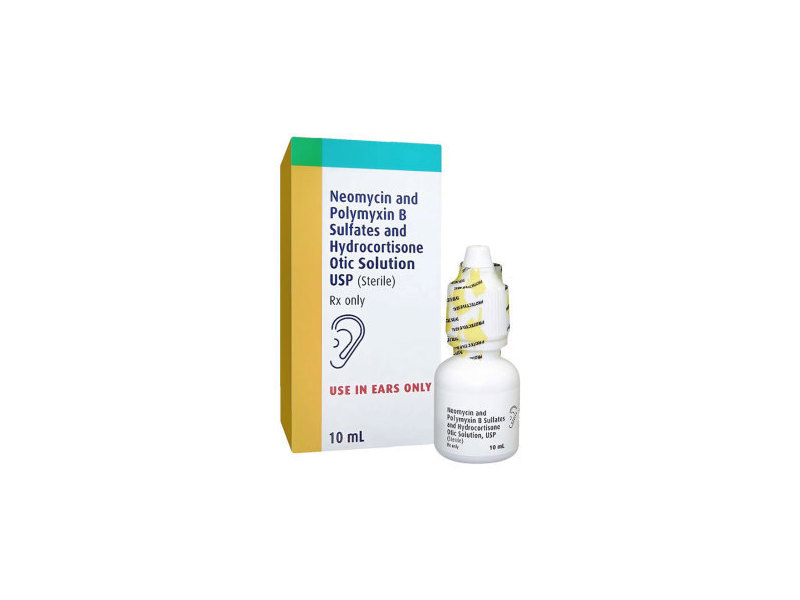 Neomycin and Polymyxin B Sulfates and Hydrocortisone Otic Solution, 10 mL, Bausch & Lomb (RX)