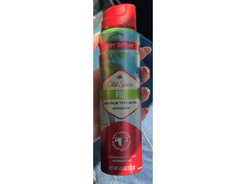 Old Spice Dry Antiperspirant Spray, Fiji, 4.3 oz/122 g, Pack Of 3
