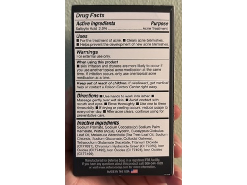 Defense Acne Care Bar Soap, 4.2 oz