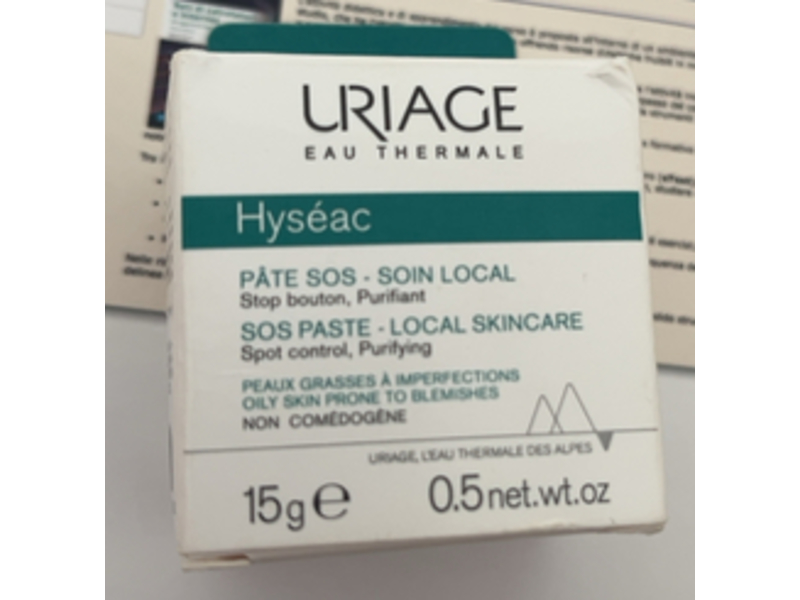 Uriage Eau Thermale Hyseac Local Skincare SOS Paste, 0.5 oz/15 g