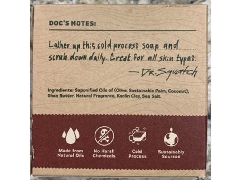 Dr. Squatch Men's Natural Soap, Bay Rum, Coconut Oil, Zero Grit, 5 oz