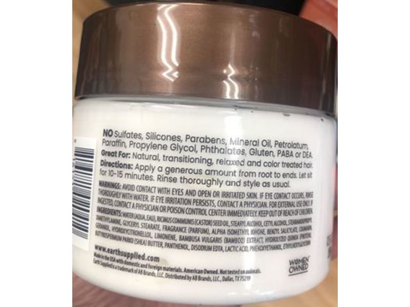 Earth Supplied Strong Strands Protein Masque, Strength & Length, 12 oz