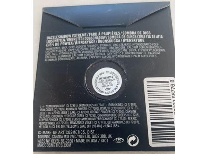 M.A.C Dazzleshadow Extreme, Incinerated, 0.05 oz/1.5 g