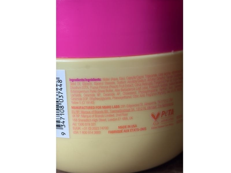 b.fresh Whipped Dream Moisturizing Body Whip, Peach + Tangerine, 8.5 fl oz/250 mL