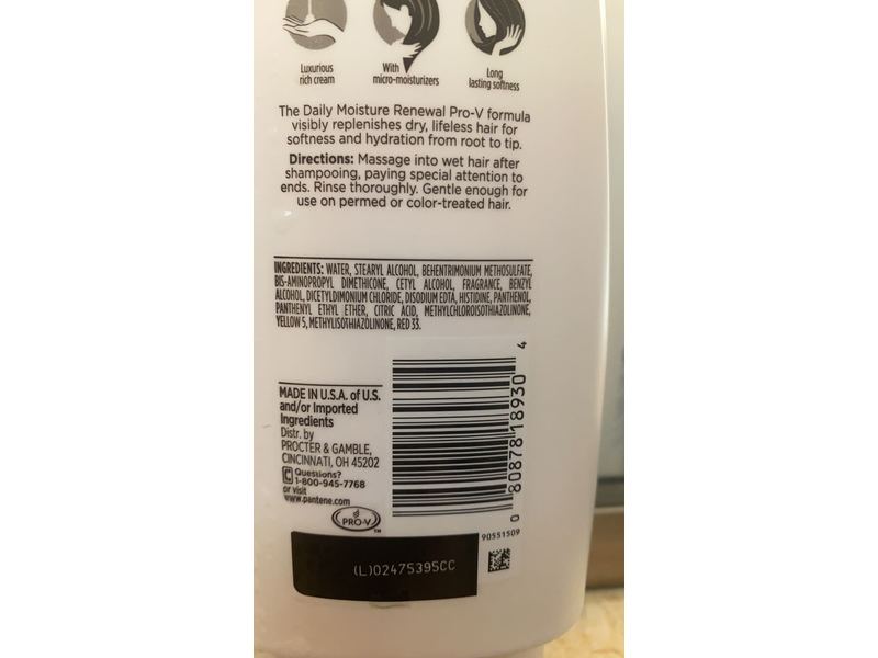 Pantene Pro-v Daily Moisture Renewal Condtioner, 12 fl oz/355 ml