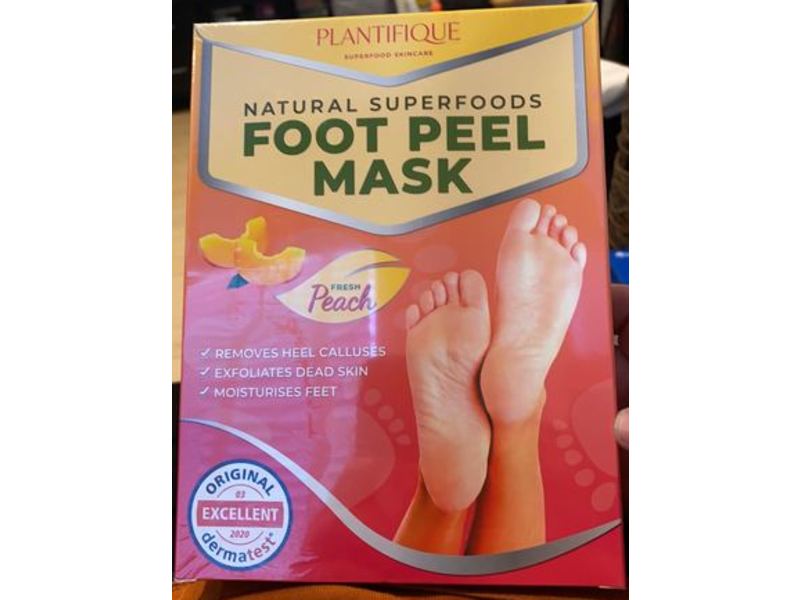 Plantifique Foot Peel Mask, Fresh Peach, 2 Counts