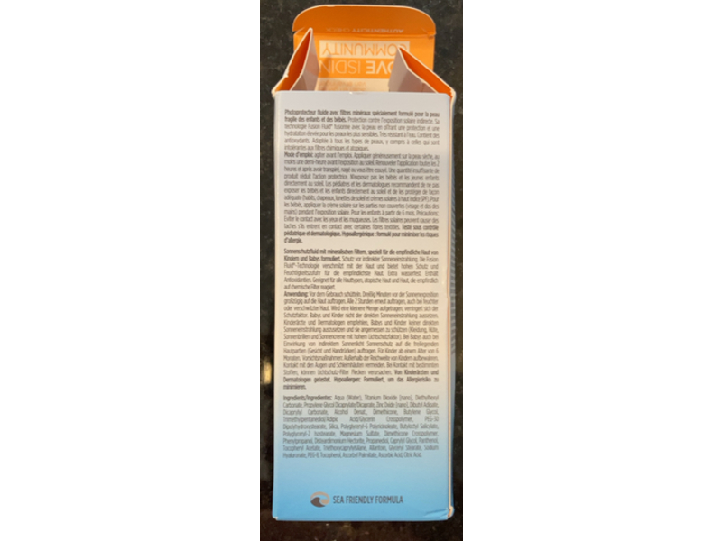 Isdin Fotoprotector Pediatrics Fusion Fluid Mineral Baby Sunscreen , SPF 50, 50 mL