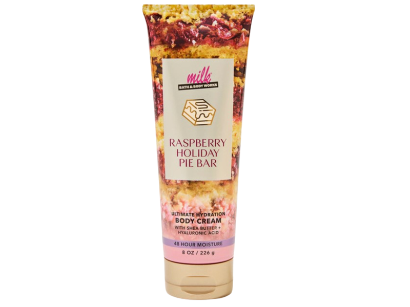 Bath & Body Works Ultimate Hydration Body Cream, Raspberry Holiday Pie Bar, 8 fl oz/226 g