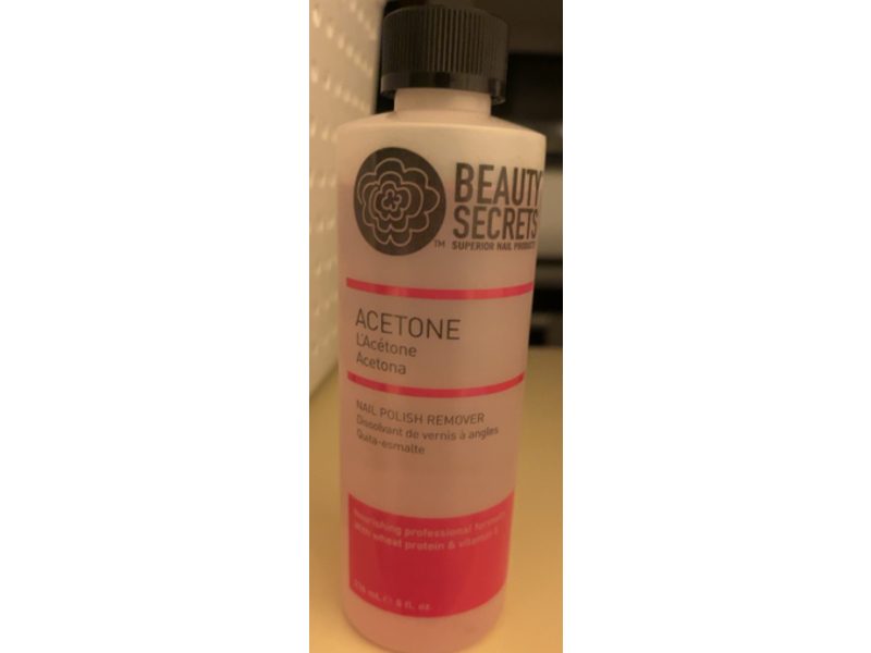 Beauty Secrets Acetone Nail Polish Remover, 8 fl oz/236 L