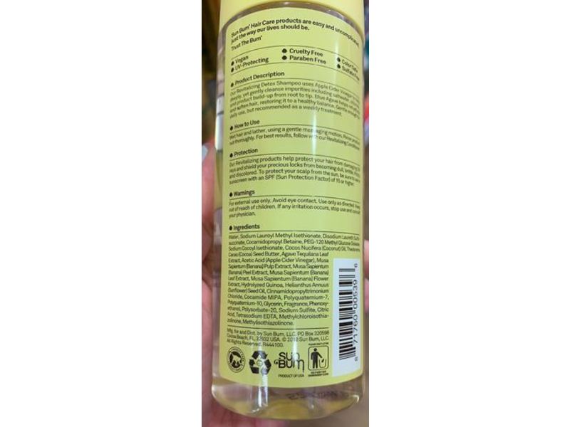 Sun Bum Revitalizing Detox Shampoo, 6 fl oz/177 mL