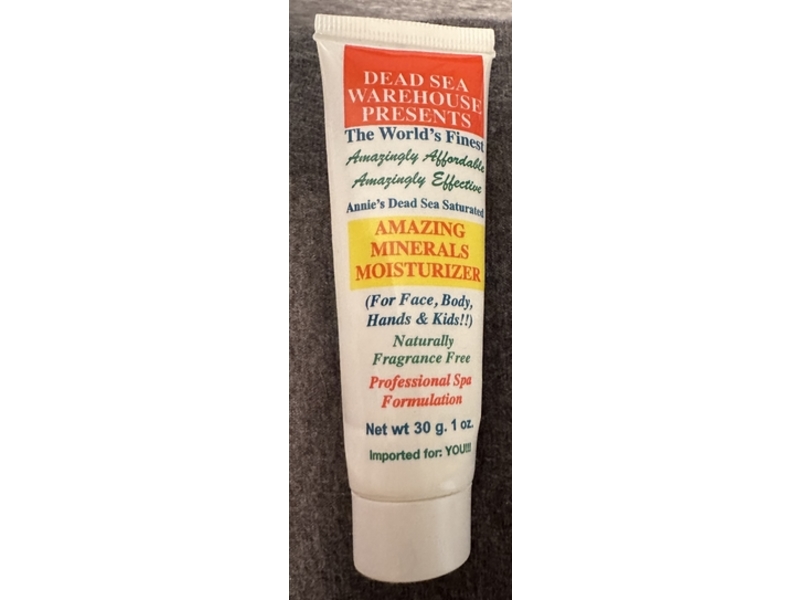 Dead Sea Warehouse Amazing Minerals Moisturizer, 1 oz/30 g