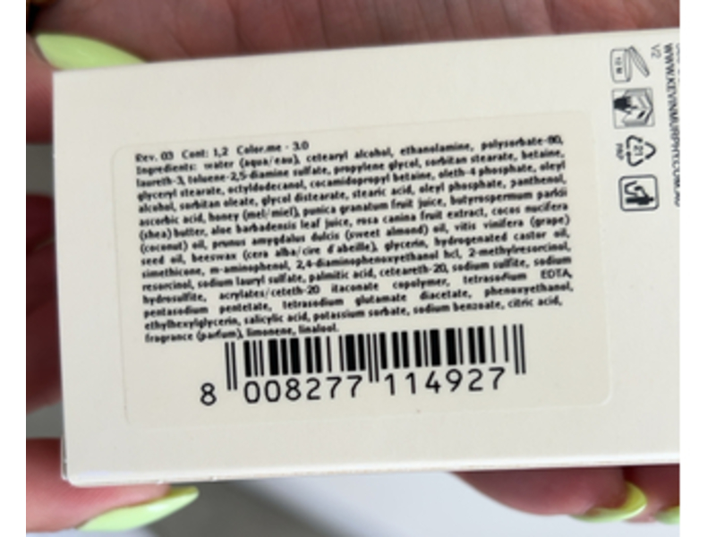 Color.Me By Kevin Murphy Honey Based Color, 3.0/3N Dark Brown, 3.3 fl oz/100 mL