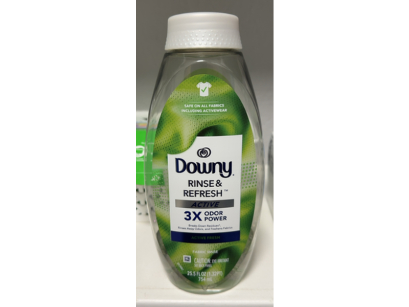 Downy Rinse & Refresh Fabric Rinse, Active Fresh, 25.5 fl oz/754 mL