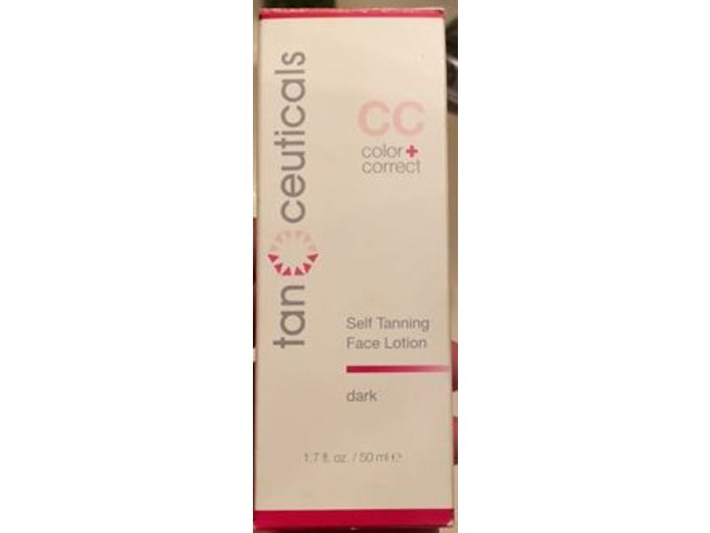 Tanceuticals Cc Color + Correct Self Tanning Face Lotion, Dark, 1.7 fl oz/50 mL