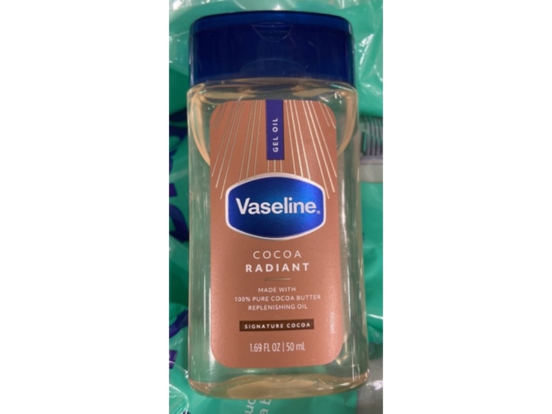 Vaseline Radiant Replenishing Gel Oil, Signature Cocoa, 1.69 fl oz/50 mL