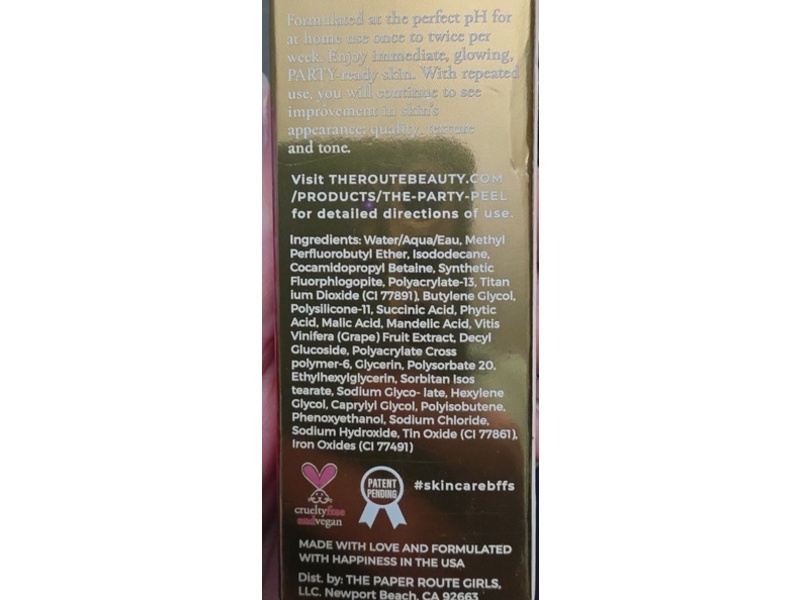 The Route The Party Golden Illuminizing Peel, 1 fl oz/30 mL