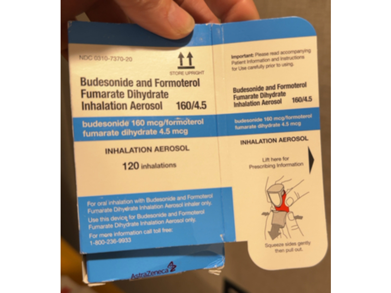 Budesonide and Formoterol Fumarate Dihydrate Inhalation Aerosol 160mcg / 4.5mcg, Astra Zeneca