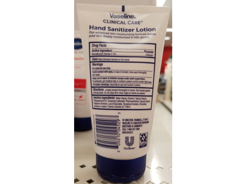 Vaseline 2-in-1 Hand Sanitizer Lotion, 5.1 fl oz/150 mL