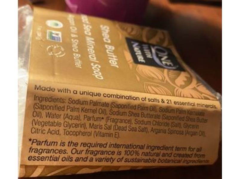 One With Nature Shea Butter Dead Sea Mineral Soap, Argan Oil & Shea Butter, 7 oz/200 g