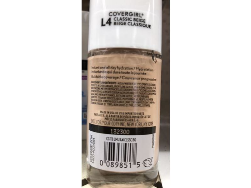 Covergirl Trublend Hydrating Liquid Foundation, L4 Classic Beige, 1 fl oz/30 mL